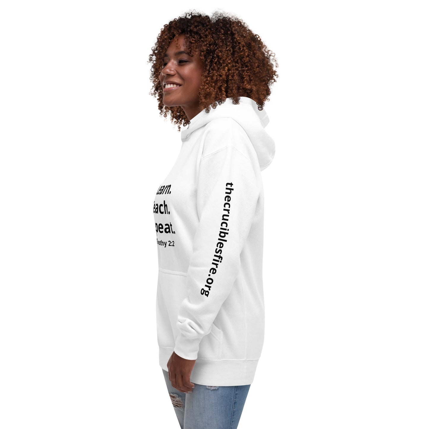 White Learn. Teach. Repeat. Hoodie