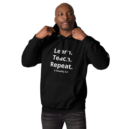 Learn. Teach. Repeat. Colored Hoodie